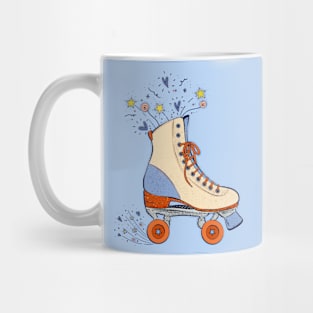 Retro Roller Skate with stars hearts magic Mug